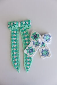 granny square hair bow