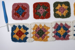continuous join as you go granny square