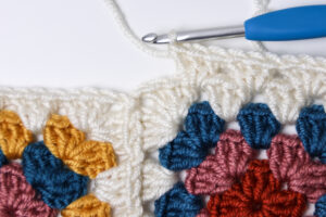 continuous join as you go granny square